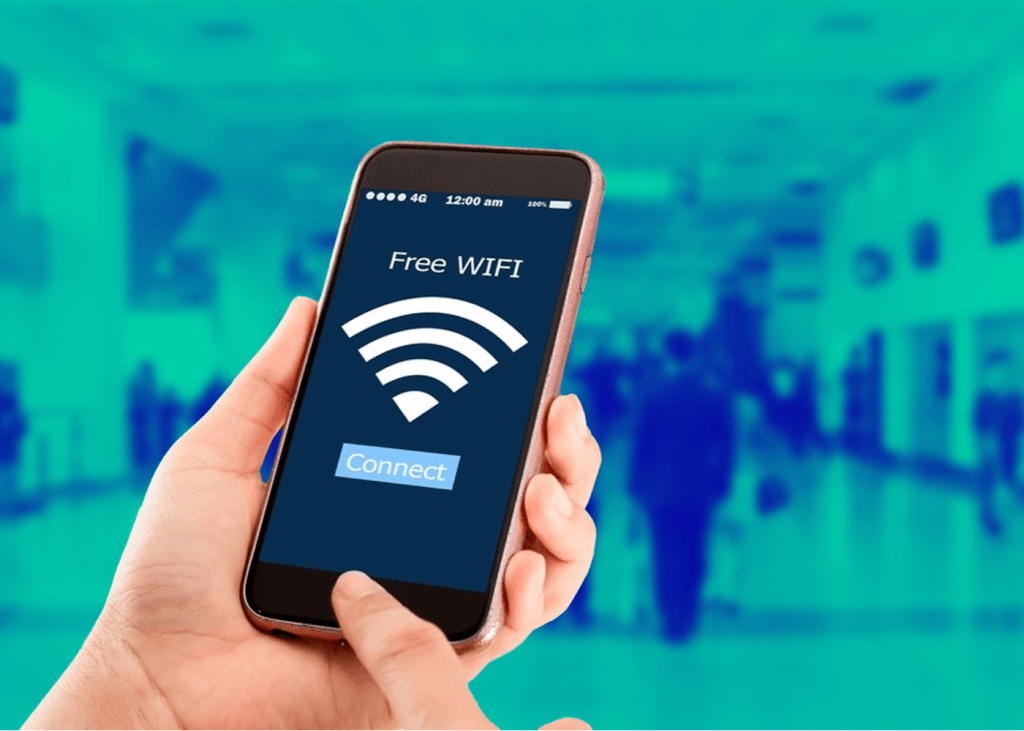 A VPN protects you from potential risks, such as when using a public Wi-Fi network. 