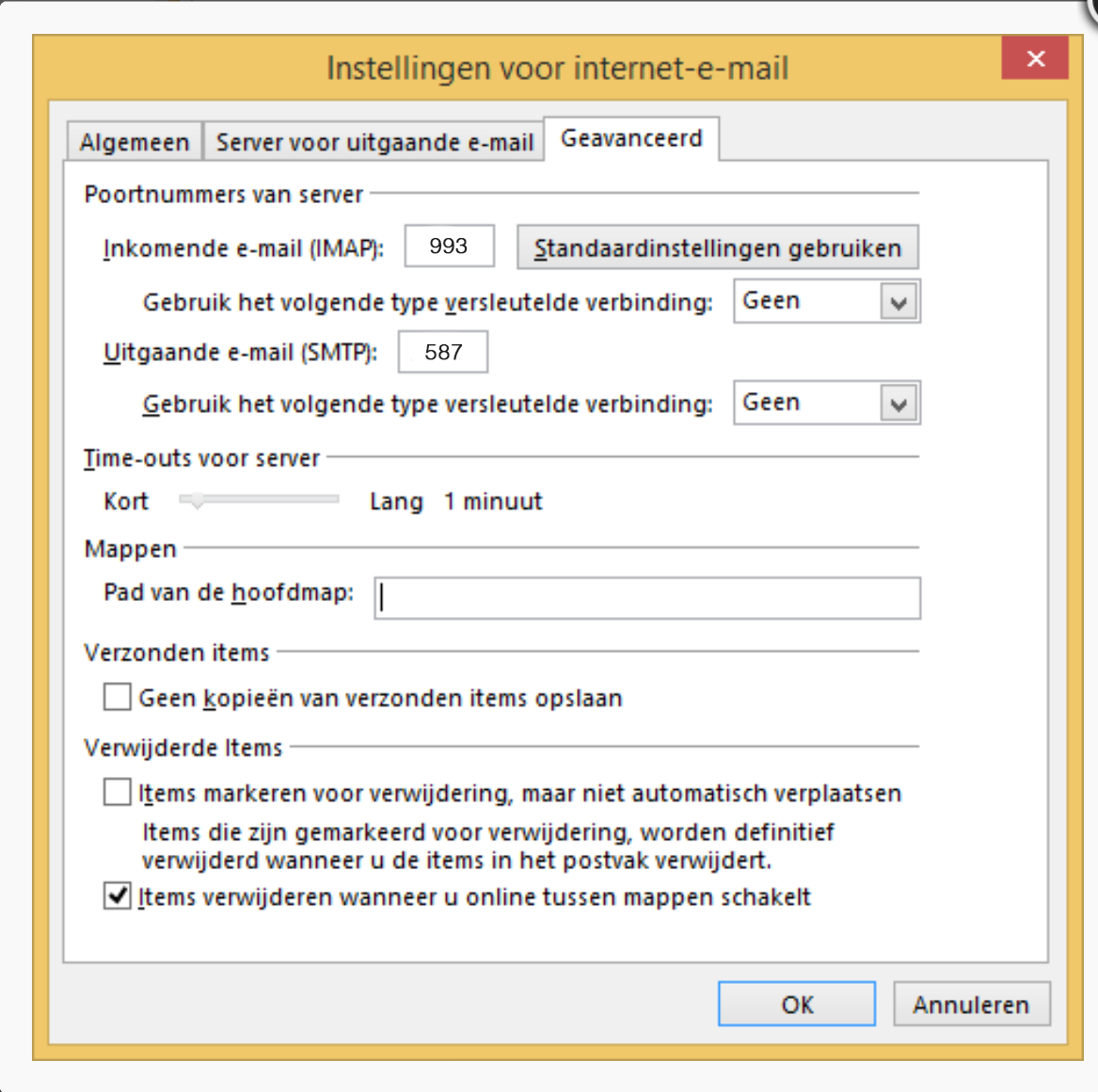 Configurer Votre Boîte Aux Lettres De Base Sur Outlook - Combell Suppport