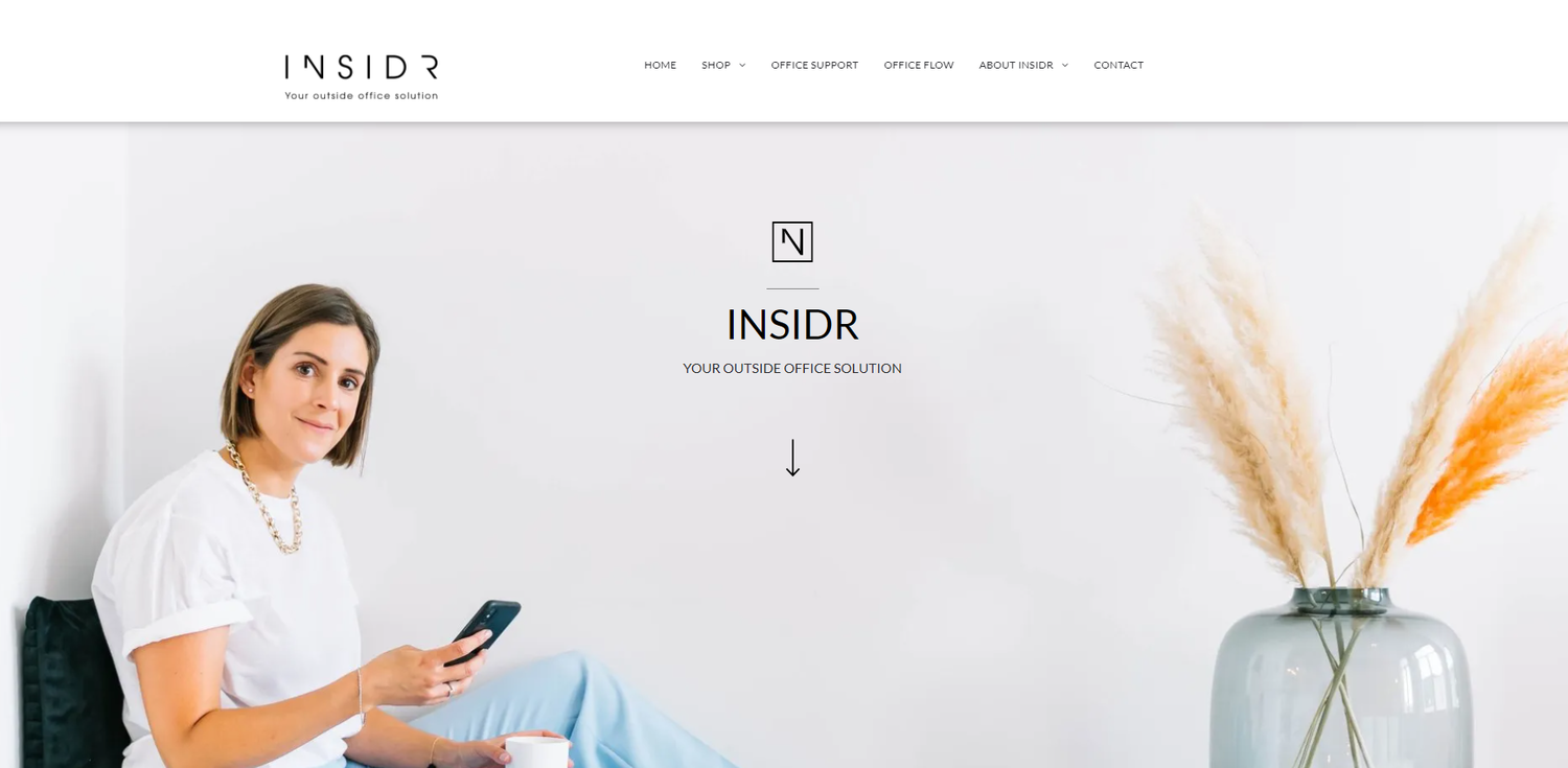 INSIDR webshop gebouwd in ShopBuilder