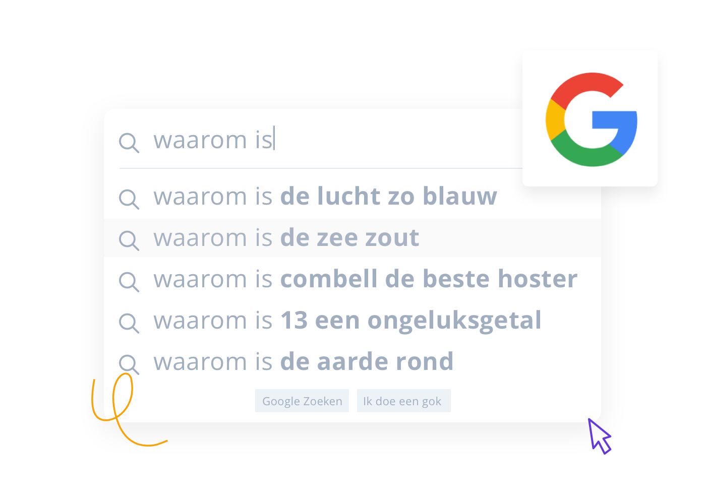 Autocomplete van Google is een belangrijk onderdeel van je zoekwoordenonderzoek.